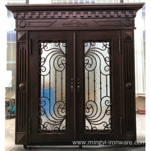 China for Iron Doors Wholesale Affordable Wrought Iron Front Door Top Quality supply to Guatemala Exporter